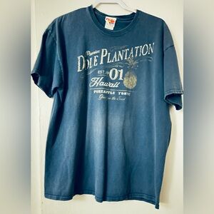 DOLE HAWAII Vintage Style Pineapple Plantation Design T-shirt